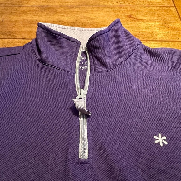 Old Navy Quarter Zip Blue Mock Neck Pullover Womens Large 250 S1280 - Picture 3 of 6